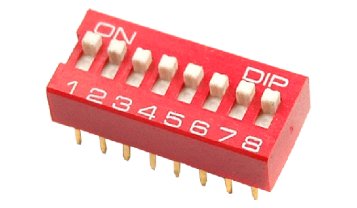 [DIP-SW-8] Dip Switch 8 Pos. Rojo 16 Pines