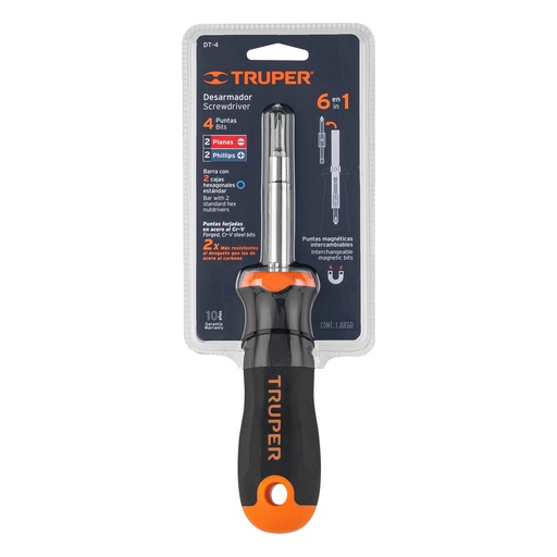 [DT-4] Desarmador 2 Puntas Dobles y Barra con 2 Cajas Hexagonales 14200