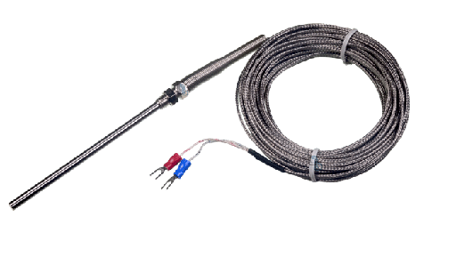 [THK1010-LT8] Termocupla Tipo K Bulbo 5mm x 10cm con Cable de 10 Metros 400°C Sensor de Temperatura M8