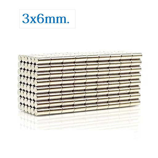 [MAG-3DX6] Iman de Neodimio Circular de 3mm x 6mm