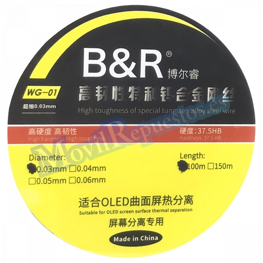 [WG-01] Hilo 0.03mm Ultra fino para Despegar Glass 100mt