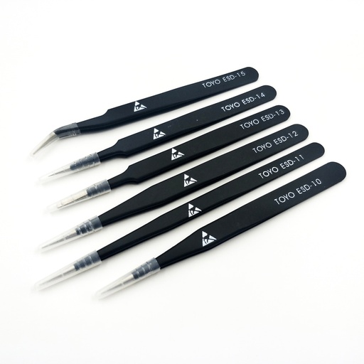 [ESD-12] Pinza Anti-Magnetica de Punta Fina Anti-Estatica Toyo