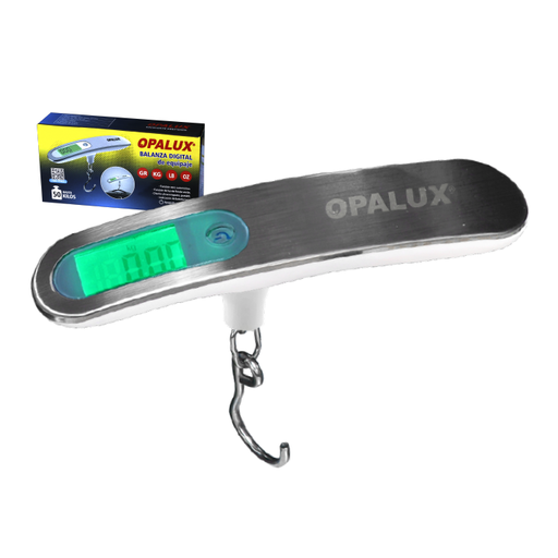 [OP-622] Balanza Digital de Equipaje "OPALUX" 50Kg Pantalla Verde