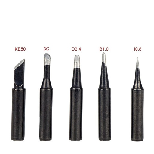 [AC-13] Puntas para Cautin Chapado Negras Juego de 5 Puntas 