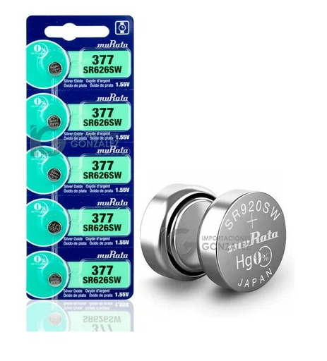 [P-377] Pila Murata 377 SR626SW 1.55v Boton
