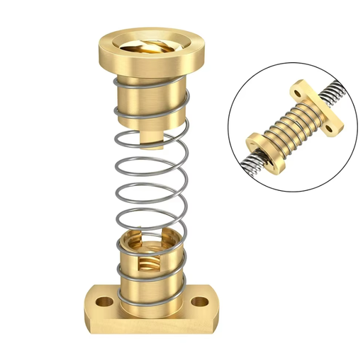 [VAR-T8R] Tuerca con Resorte Antiretroceso T8 para Varilla Roscada