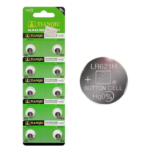 [AG1TIA-B] Pila Botón Alcalina 1.5V AG1 LR621H x 5 Pilas TIANQIU 