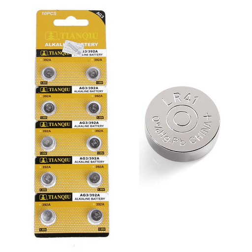 [AG3TIA-B] Pila Botón Alcalina 1.5V AG3 LR41H x 5 Pilas TIANQIU