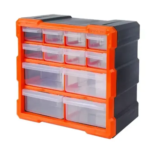 [GAB-12] Organizador Termoplástico 12 Gabetas Cuadrado