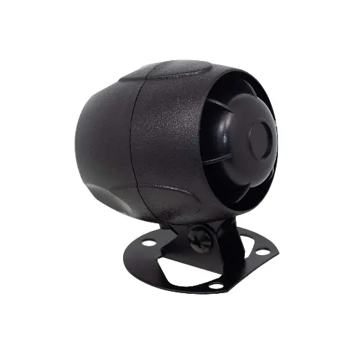 [PG-9903] PG-9903 Sirena Negra "OPALUX" 6-12Vdc 6 Tonos 45Watts Profesional