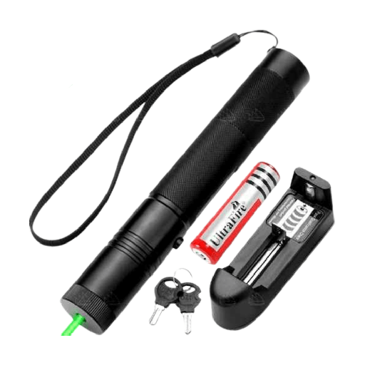 [LL-303] Equipo Puntero Laser Verde Recargable con Accesorios