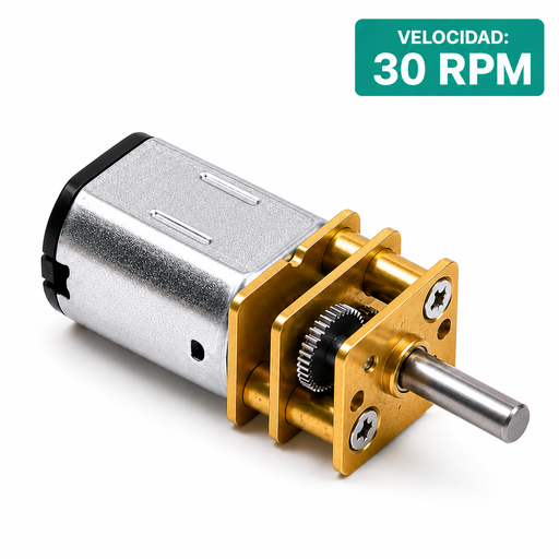 [N20-30RPM] Micro Motor con Reductor N20 para Robótica 6 VDC 30 RPM 