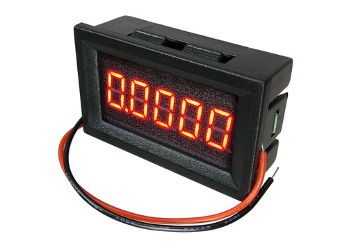 [XQ0038-01] XQ0038-01 Mili Amperímetro Digital DC de 50 mA de LEDs Rojos de 15 mm y 5 Dígitos Rojo