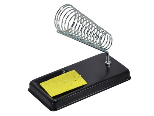 [BS-03] Soporte para Cautín y Esponja - Base de metal para soldador, Base: 13x9cm