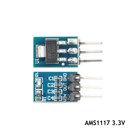 [AMS1117-3.3V] Modulo Regulador de Voltaje AMS1117 – Salida Estable 3.3 V