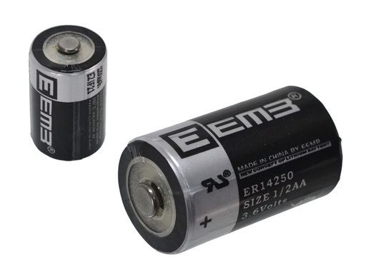 [ER-14250] SEEMB Batería de Litio ER-14250 1/2 AA de 3.6 V Sin Pines (no recargable)