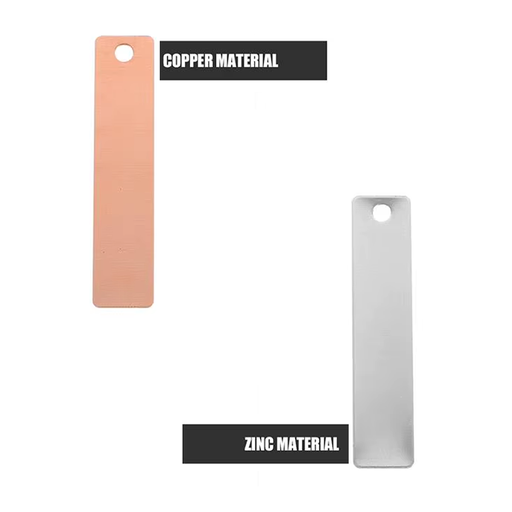 [CZ-2] Kit de 2 Láminas de Electrodos Cobre y Zinc para Proyectos Escolares