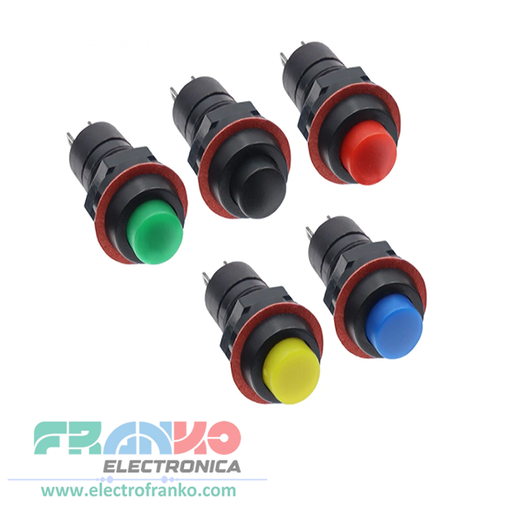 DS-211 Interruptor Momentáneo Pulsador Redondo NC/NA de 10 mm 