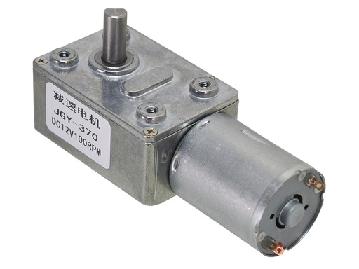 [JGY-370-100] JGY-370 Motor Eléctrico de 12VDC 100 RPM Caja Reductora con Engranaje Helicoidal
