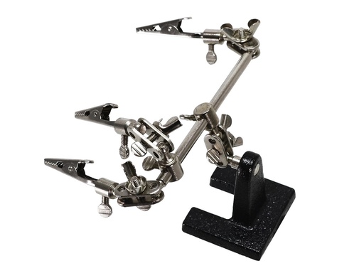 [JM501] Soporte de Tarjetas PCB con Pinzas, Base para Soldar/Reparacion con 3 Cocodrilos