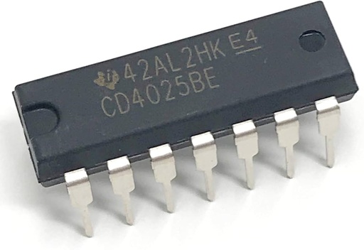 [CD4025BE] CD4025BE Compuerta NOR Triple de 3 Entradas encapsulado DIP-14