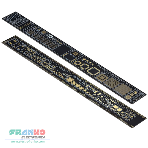 [RGL-30] Regla PCB Profesional 30 cm – Plantilla Técnica SMD, Guías de Medición para Diseño Electrónico 