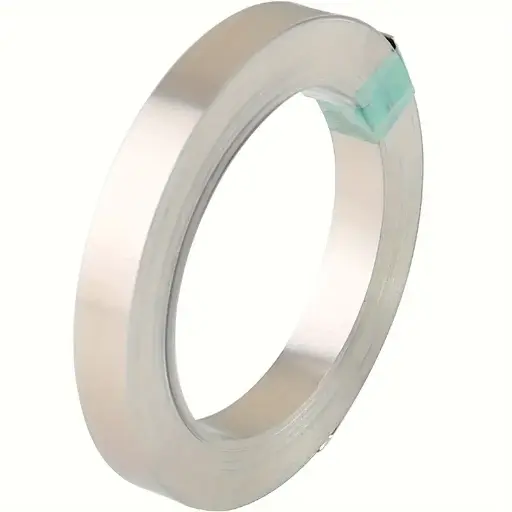 [18650-PT5M] Tira de Acero Niquelada de 0,1mm x 5mm, Largo: 5 metros, para Batería 18650 