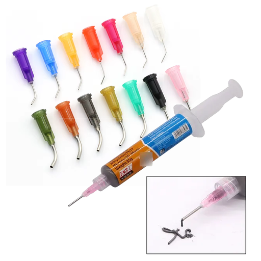 [DOS-18G] Puntas Dosificadoras 18G Diam. 1.2mm para Estaño y Flux – 10 Uds