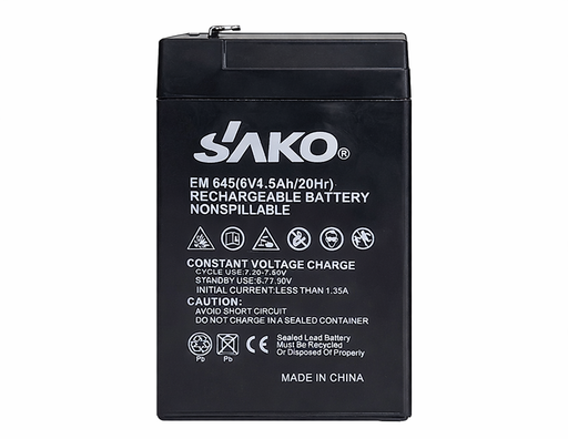 [FM645] Batería 6V 4.5Ah SAKO Recargable Sellada FM645