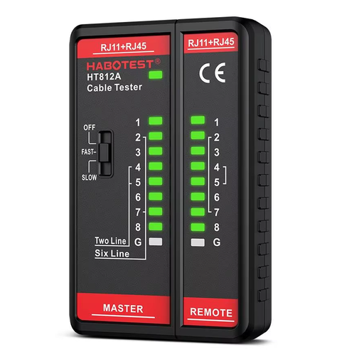 [HT812A] HT812A Tester de Cable Red HABOTEST RJ45 RJ11 LED
