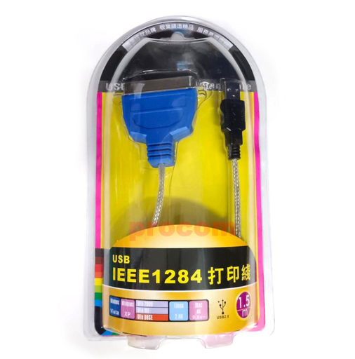[IEEE-1284] Cable USB a Paralelo IEEE 1284 para Impresora 1.5 Metros USB 2.0