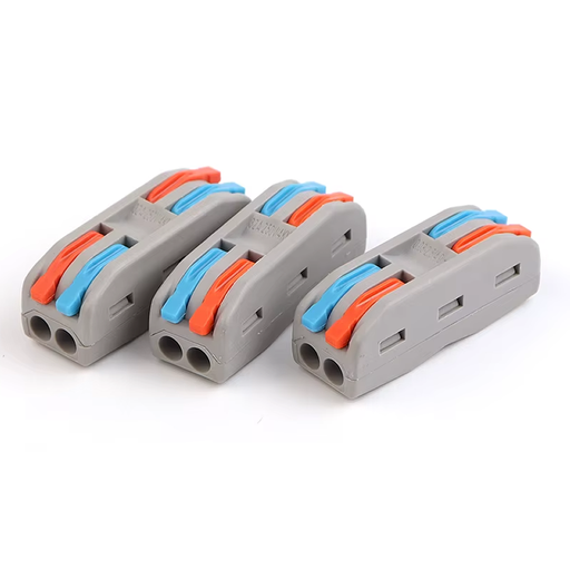 [CC-2X2] Conector de Conexion Rápida 2 a 2 (28–12 AWG) – Terminal de Empalme en Línea Aislados 