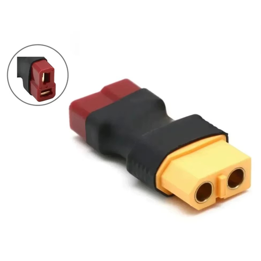 [XT60H-TPH] Adaptador Conector XT60 Hembra a T-Plug (Deans) Hembra para Batería LiPo RC