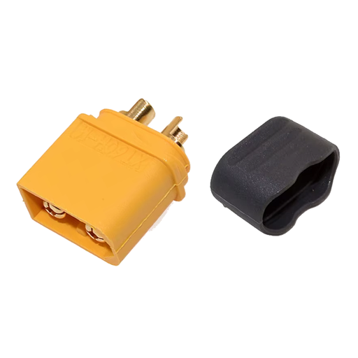 [XT60-MM] Conector XT60 Macho con Capucha de Protección para Baterías LiPo RC, Drones FPV y Autos