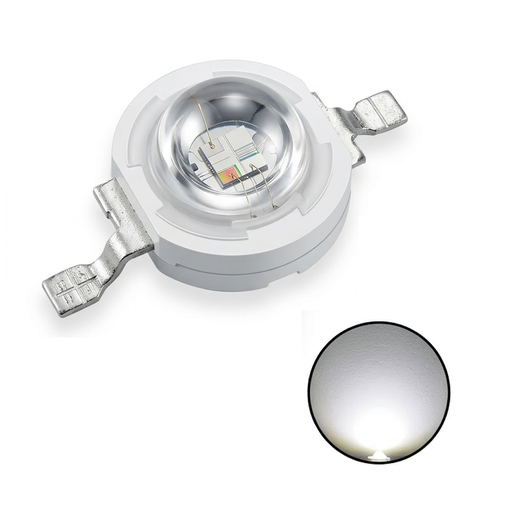 [XY-1W-BL] LED de Potencia Tipo Luxeon 1W, 2.1-3.6 V 110-120lm 300 mAh Alto Brillo Blanco