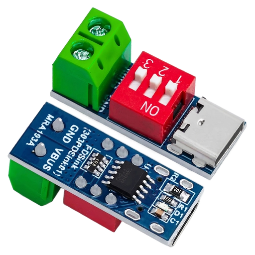 [USB-PD] Modulo Disparador USB-C PD/QC Ajustable 5V–20V Selector de Voltaje DC