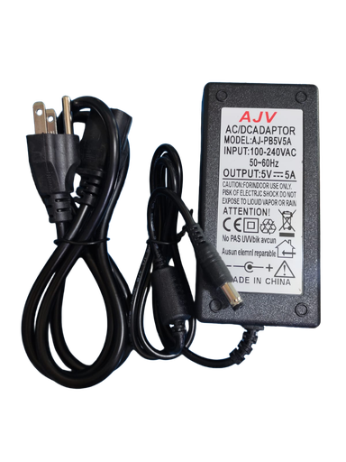 [PB5V5A] Fuente de Alimentación Switching 5V 5A AC/DC – Conector 5.5×2.1 mm 