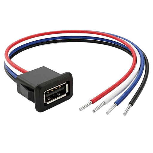 [USB-ACH] Conector USB 2.0 Hembra Alimentación y Transferencia de Datos 4 Pines