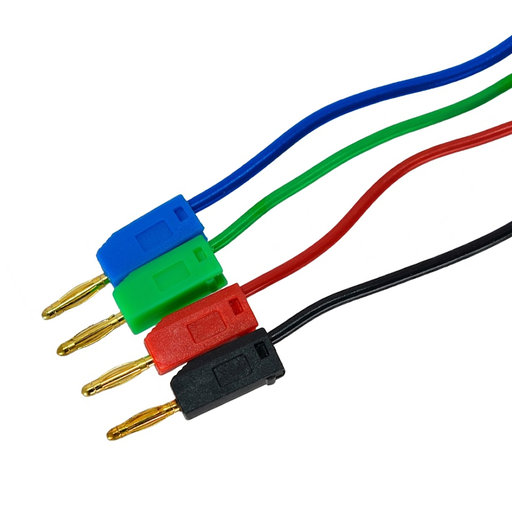 Cable Flexible con Conector Banana 2mm de Plug a Plug Machos, largo 50cm