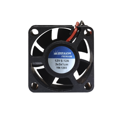 [YM-1203] Ventilador Boxer 30x30x10mm, 12VDC, 0.12A, 3000 RPM, 7 Aspas.