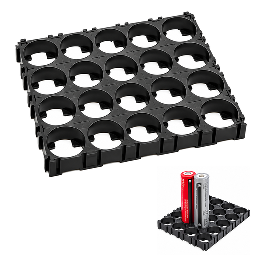 [18650-B20] Base Separadora de 20 Baterías Cilíndricas 18650 Soporte con Agujero de Instalación 18650  