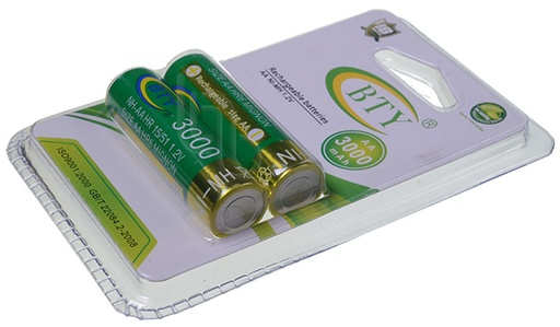 [GN-C211] Bateria AA de NI-MH 1.2V 3000mAH BTY Recargable