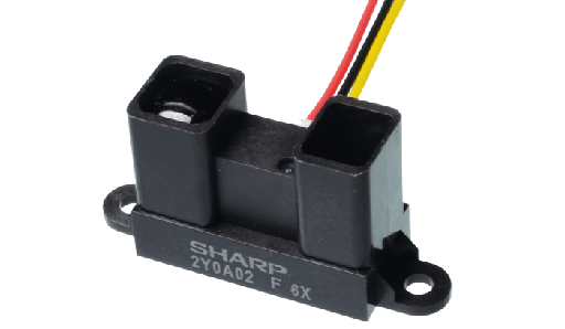 [GP2Y0A02YK] GP2Y0A02YK Sensor de Distancia Infrarrojo 20 a 150 cm. con Cable
