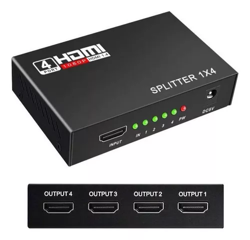 [HDMI-104K] SPLITTER DIVISOR HDMI 1X4 SALIDAS 4K
