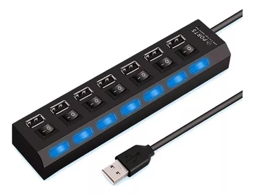 [HUB7SWBL] Hub USB 7 Salidas C/Led