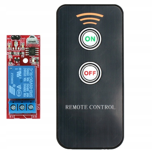 [IR05-12V] Módulo de Relé de 5VDC + Control Remoto Infrarrojo