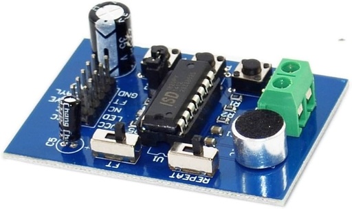 [ISD1820-PCB] Módulo Grabador de Voz 8 a 20 Segundos + Parlante