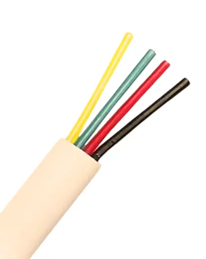 [KR-220-4CR] Cable Telef. Plano 4H 100M Crema "MIYACO"