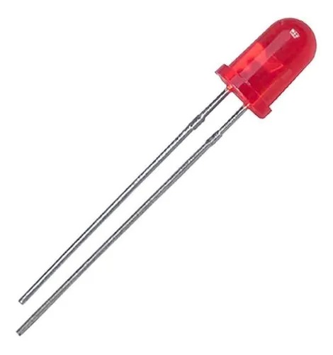 [LR-5-RR] Led Rojo Rojo Difuso 5mm 2000-25000 CMD 2-2.2V