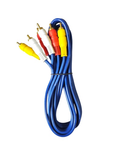 [RCA103 3X3-10M] Cable 3 RCA a 3 RCA de 10 mts. Gold